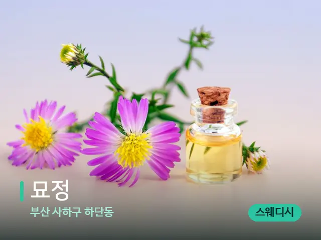 부산 사하구 하단동 묘정 — 아로마 오일을 쓰는 관리 장면